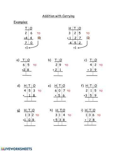 Addition with Carrying