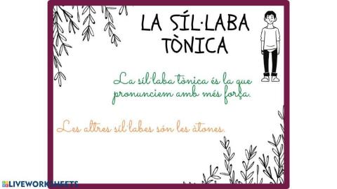 Síl·laba  tònica