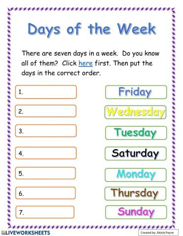 Days of the Week