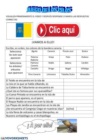 El juego de las islas canarias