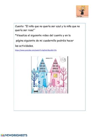 El niño que no quería ser azul y la niña que no quería ser rosa.