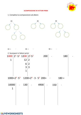 Scomposizione in fattori primi1