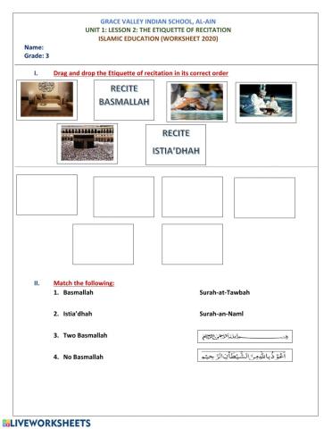 The Etiquette of Recitation