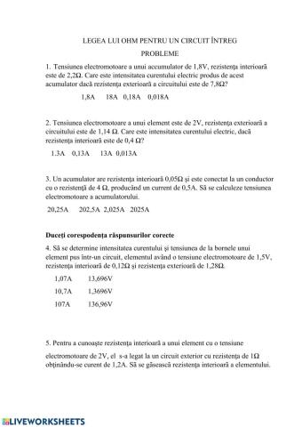 Legea lui Ohm pentru circuit întreg