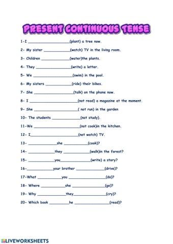 Present Continuous Tense