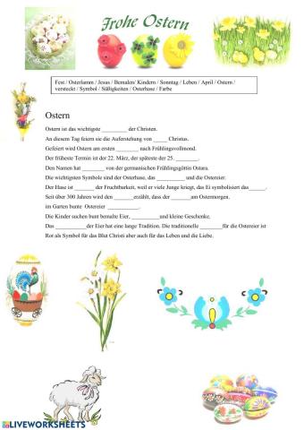 Ostern Lückentext