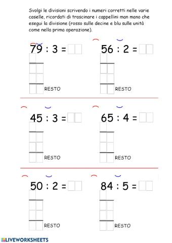 Divisioni con una cifra al divisore