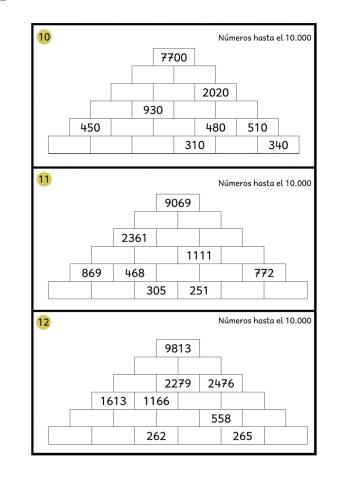 Pirámide de cálculo mental I