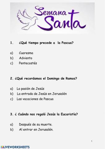 Semana Santa 4º y 5º