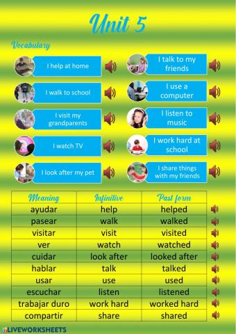 5º - Unit 5 - Past times