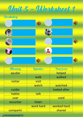 5º - Unit 5 - Vocabulary and grammar