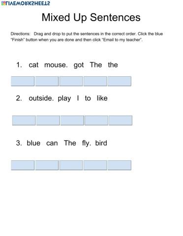 Mixed Up Sentences 2