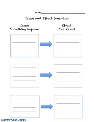 Cause Effect Organizer