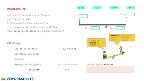 Problemas 5-8. Palancas