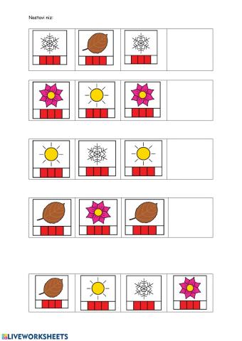 Godišnja doba - složi prema predlošku