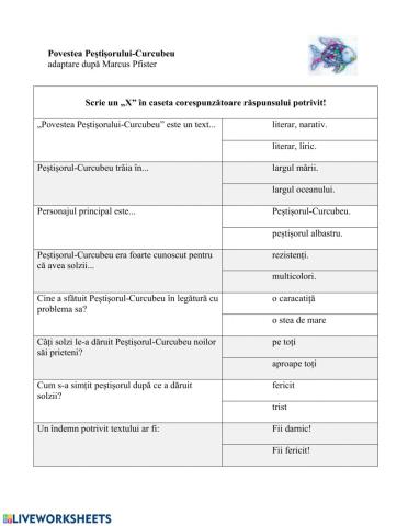 Povestea Peștișorului-Curcubeu