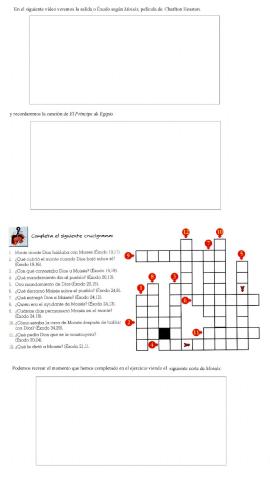 Moisés Tablas crucigrama + vídeos