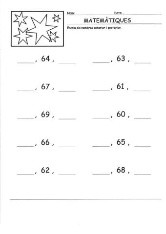 Els nombres anterior i posterior