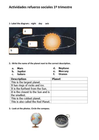 Activities Social science 1º