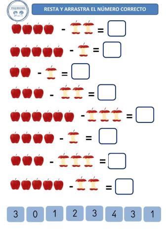 Restar manzanas