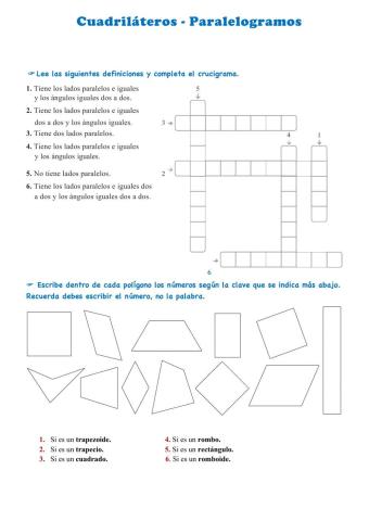 Cuadriláteros y paralelogramos