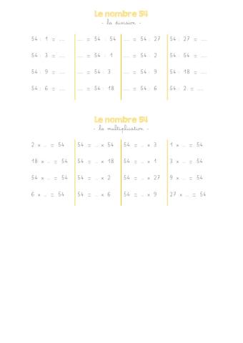 Le nombre 54 - drill