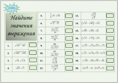 Степени и корни