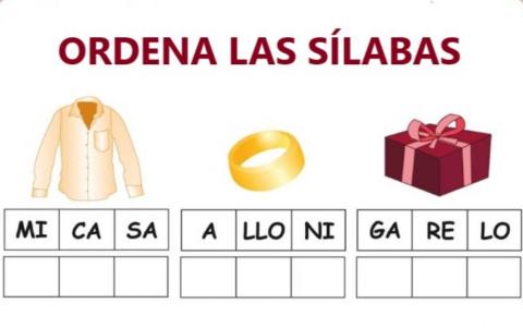 Ordenar las sílabas