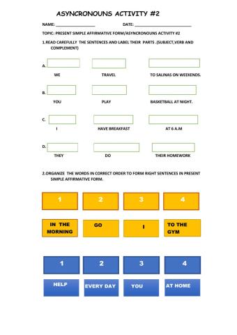 Present simple-Asyncrounous activity 2