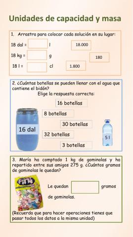 MEDIDAS DE CAPACIDAD Y MASA