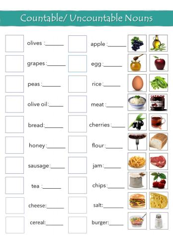 Countable - Uncountable Nouns