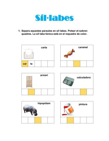 Síl·labes