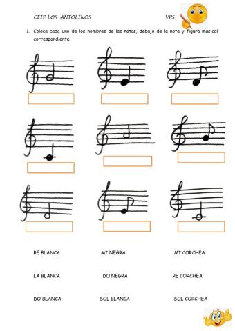 Notas y figuras musicales