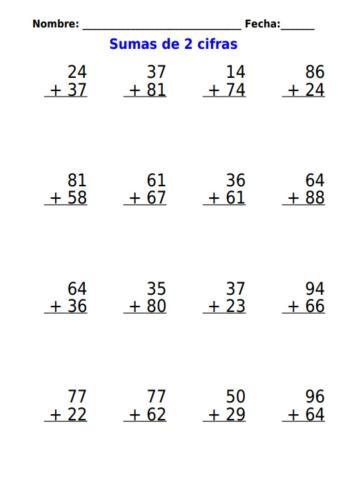 Sumas 1º