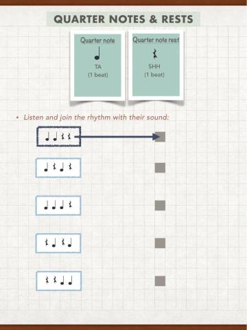 Quarter notes and rests