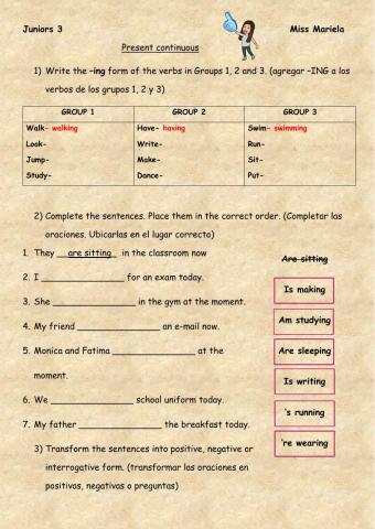 Present Continuous(2)-Juniors