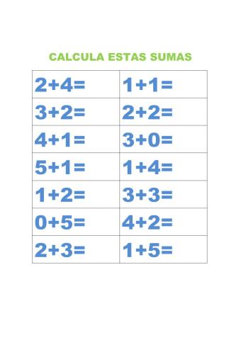 Sumas sencillas