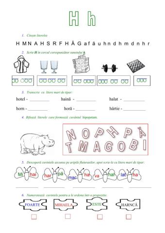 Sunetul și literele H, h