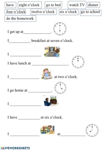 Daily routine - basic vocab