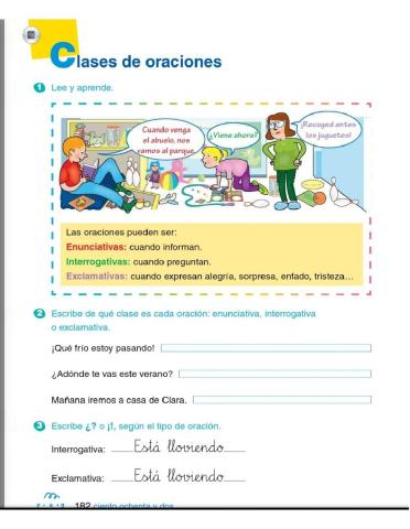 Lengua 18-29 mayo Clases de oraciones p5-6