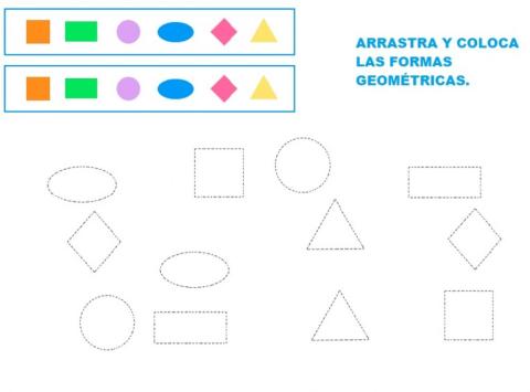 Arrastra las figuras geométricas