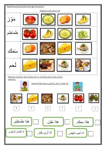 Food reading activity