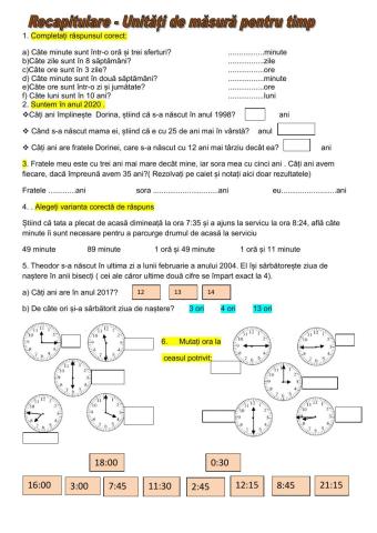 Unități de măsură pentru timp