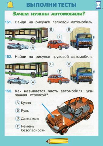 Зачем нужны автомобили и поезда? Почему в автомобиле и поезде нужно соблюдать правила безопасности?