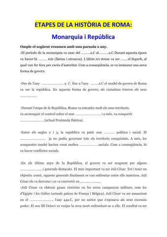 Roma: Monarquia i República