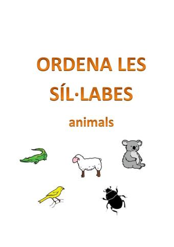 Ordenar síl·labes-animals