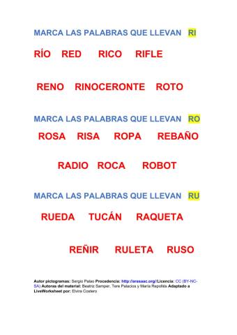 Discriminación visual con r - 2