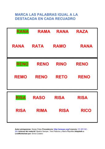 Discriminación visual de palabras con R - 5