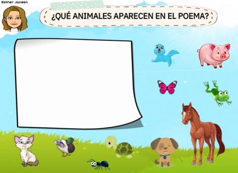 ¿Qué animales aparecen en el poema?