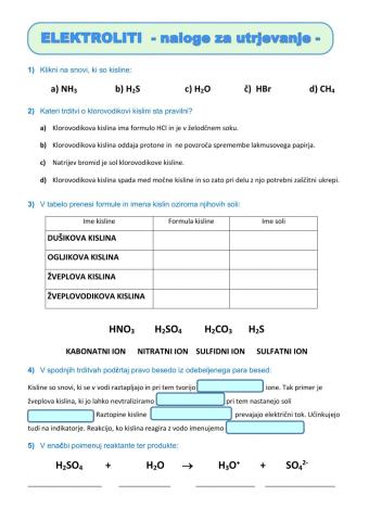 Elektroliti - utrjevanje